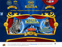 Tablet Screenshot of cyrk-korona.com.pl